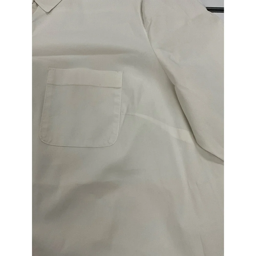 J. Jill The White Shirt Collection L Classic Long Sleeve Unique Button Side Seam - Picture 4 of 8